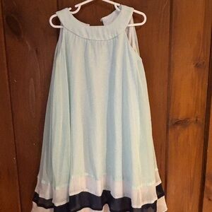 Rare Editions Light Blue and Navy Kids Dress